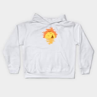 Sunset and Boat Kids Hoodie